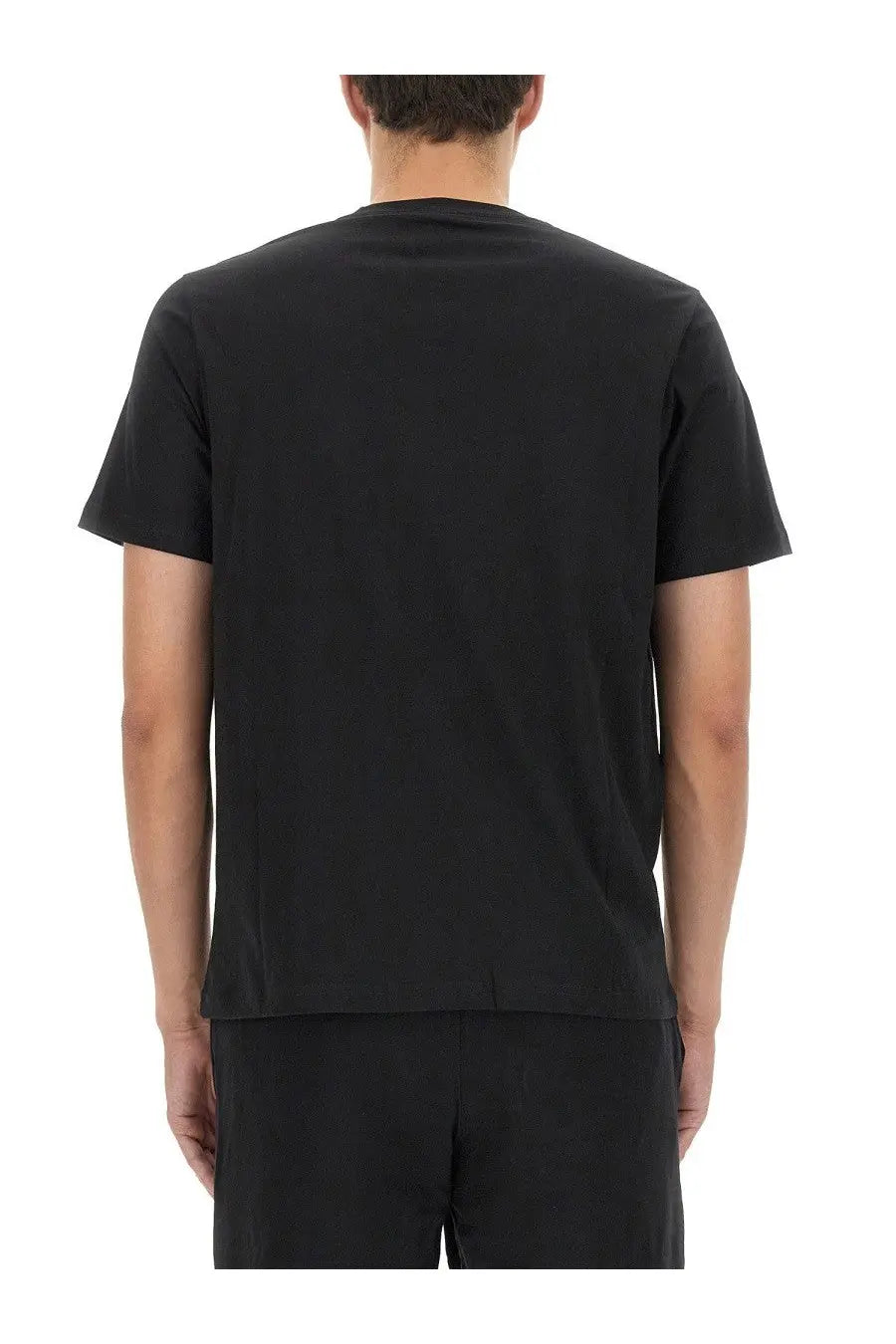 Ps by paul smith men’s regular fit black short-sleeved crew neck cotton t-shirt front view