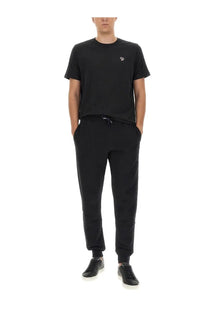 Ps by Paul Smith men’s regular fit black short-sleeved cotton t-shirt with small embroidered logo on left chest