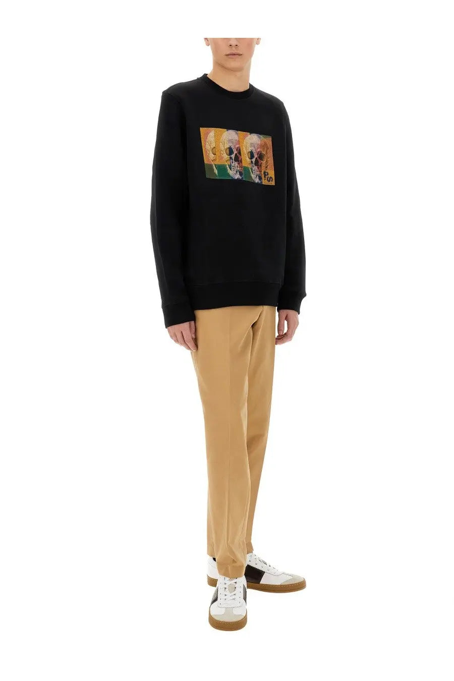 Ps By Paul Smith Men's Skull Square Sweatshirt Black, view 2