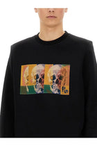 Ps By Paul Smith Men's Skull Square Sweatshirt Black, view 4