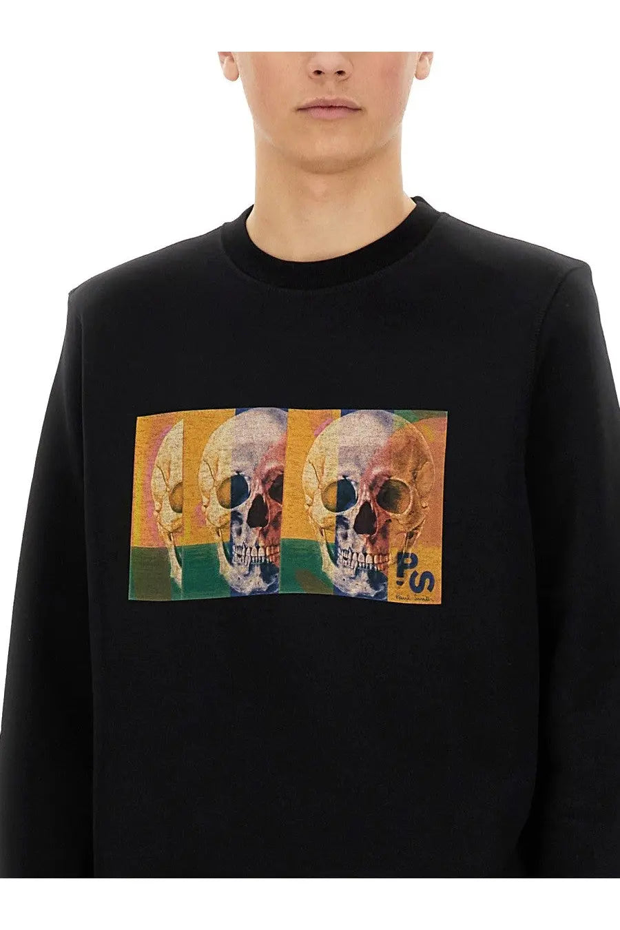 Ps By Paul Smith Men's Skull Square Sweatshirt Black, view 4