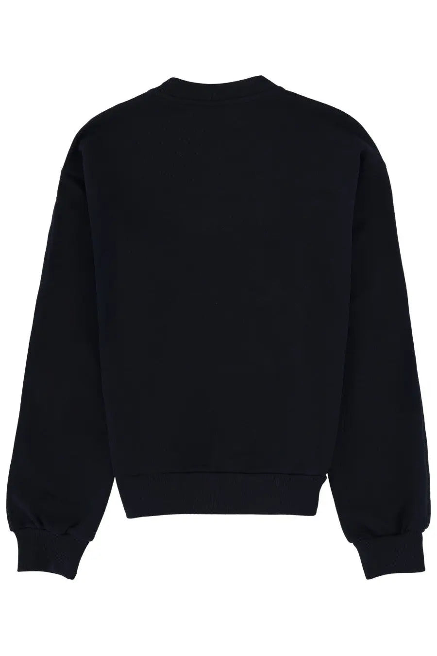 Black crewneck sweatshirt with ribbed cuffs and hem in Ps by Paul Smith womens sweatshirt blue collection