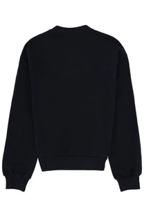 Black crewneck sweatshirt with ribbed cuffs and hem in Ps by Paul Smith womens sweatshirt blue collection