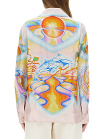 Casablanca Women's Psychedelic Nirvana Shirt Multicolor