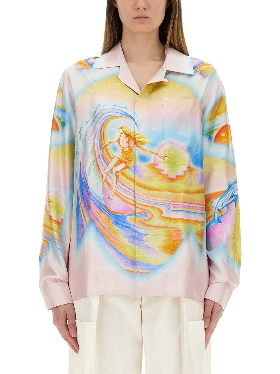 Casablanca Women's Psychedelic Nirvana Shirt Multicolor