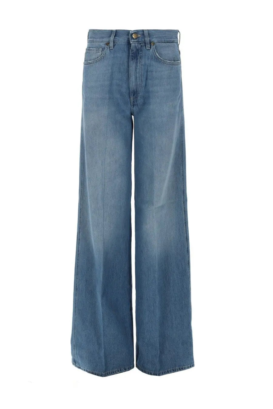 Pt Torino women’s jeans Cindy blue blue denim wide-leg jeans with high-rise waist and classic five-pocket design