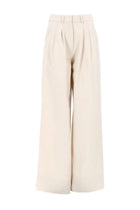 Pt Torino Women's Linen Cotton Frankie Trousers Beige