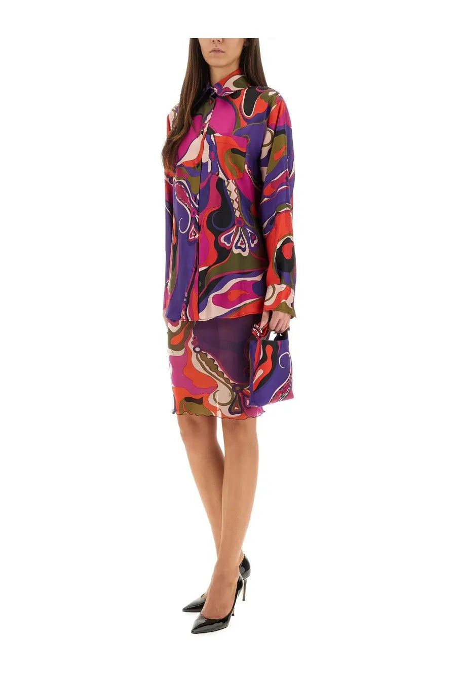 Pucci Women's Orchid Print Shirt Multicolor, view 2