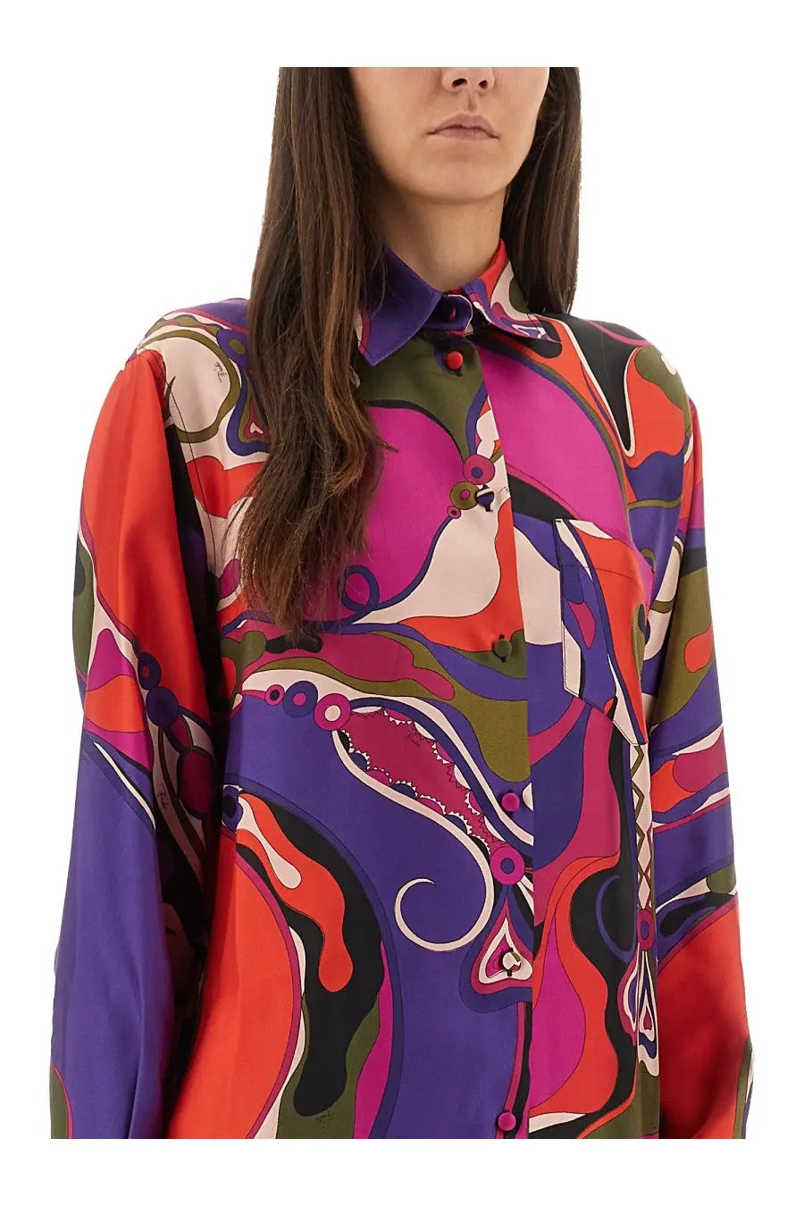 Pucci Women's Orchid Print Shirt Multicolor, view 4