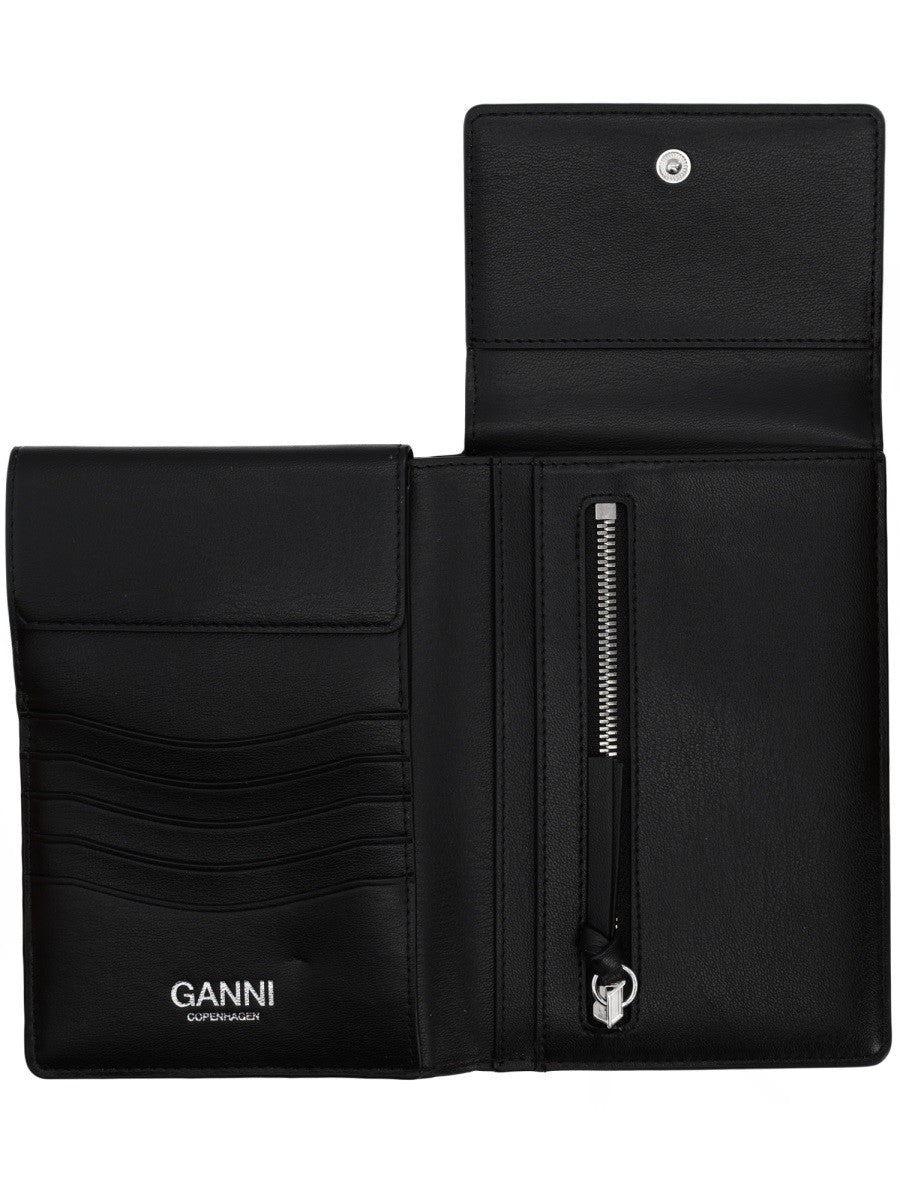 Ganni Women's Puddle Wallet Black