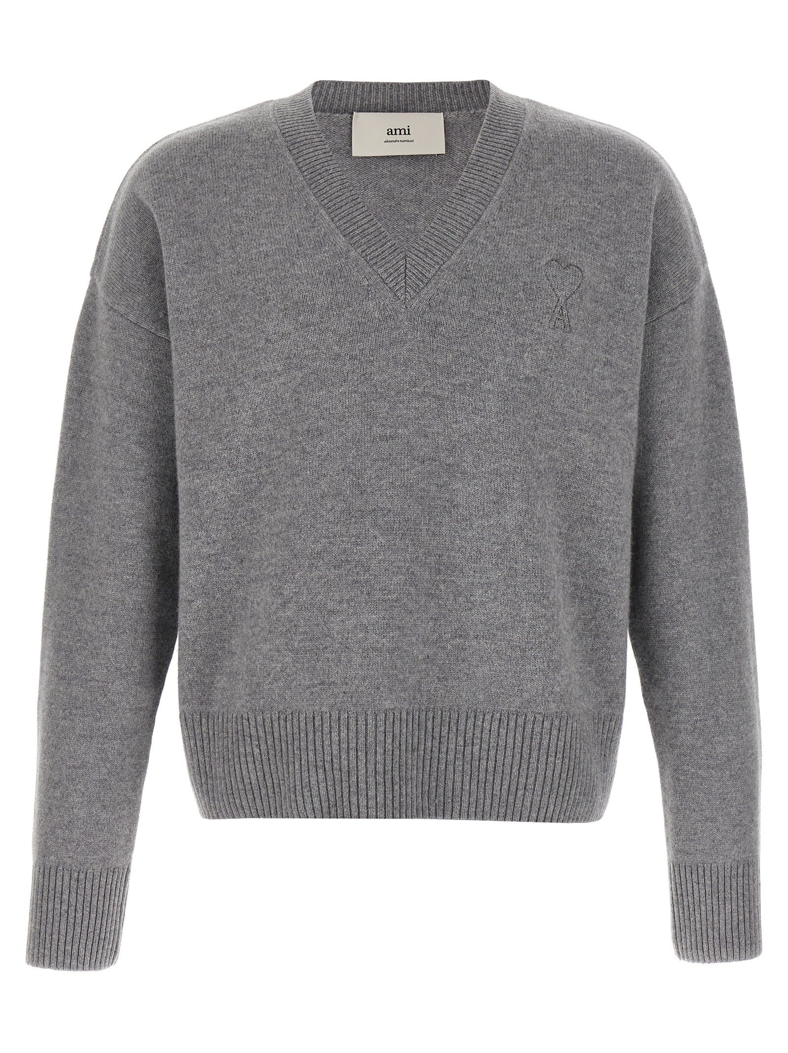 Ami Paris Puff Sweater Grey