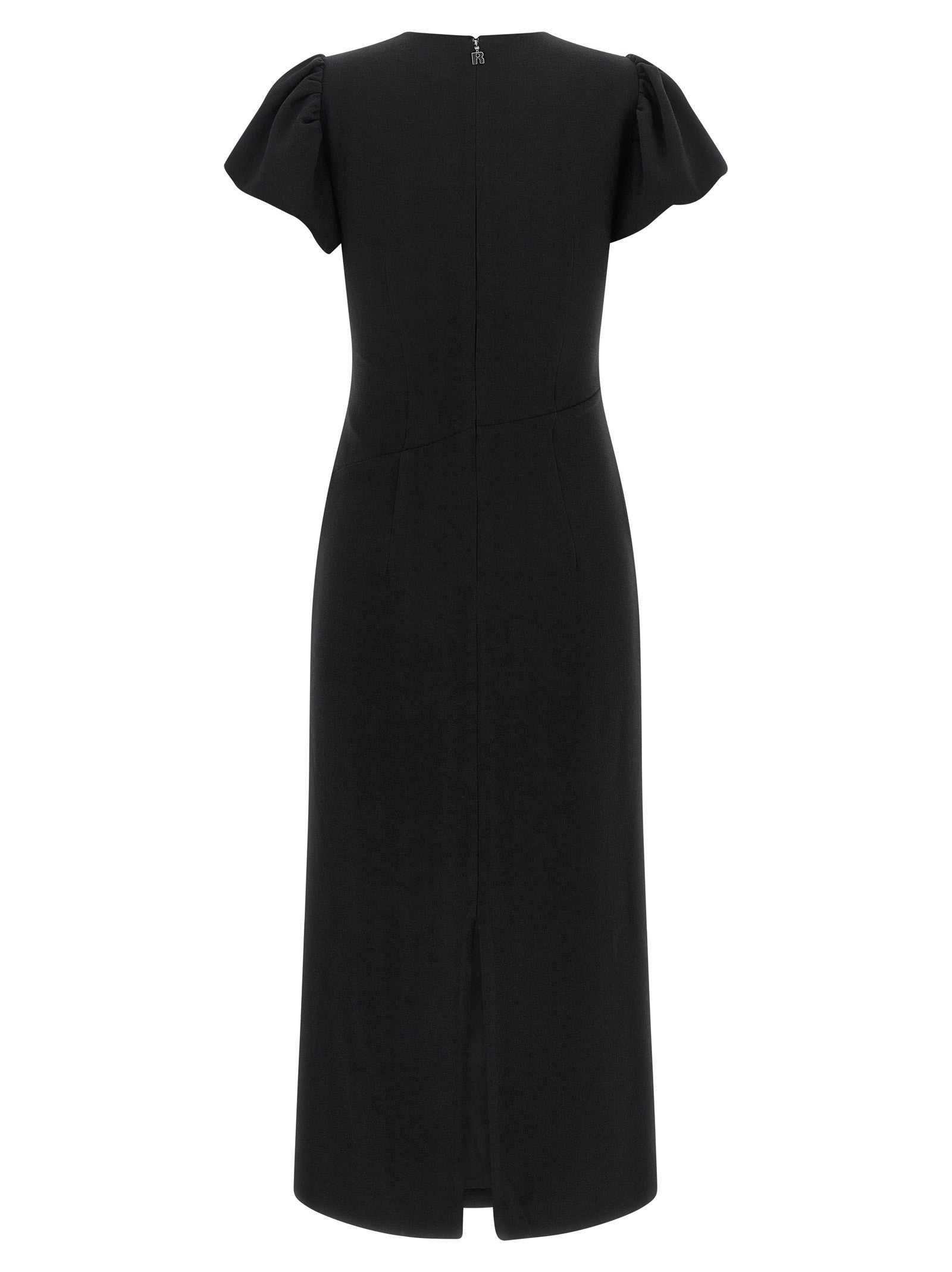 ROTATE Birger Christensen Puff Sleeve Dress Black