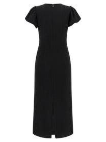 ROTATE Birger Christensen Puff Sleeve Dress Black