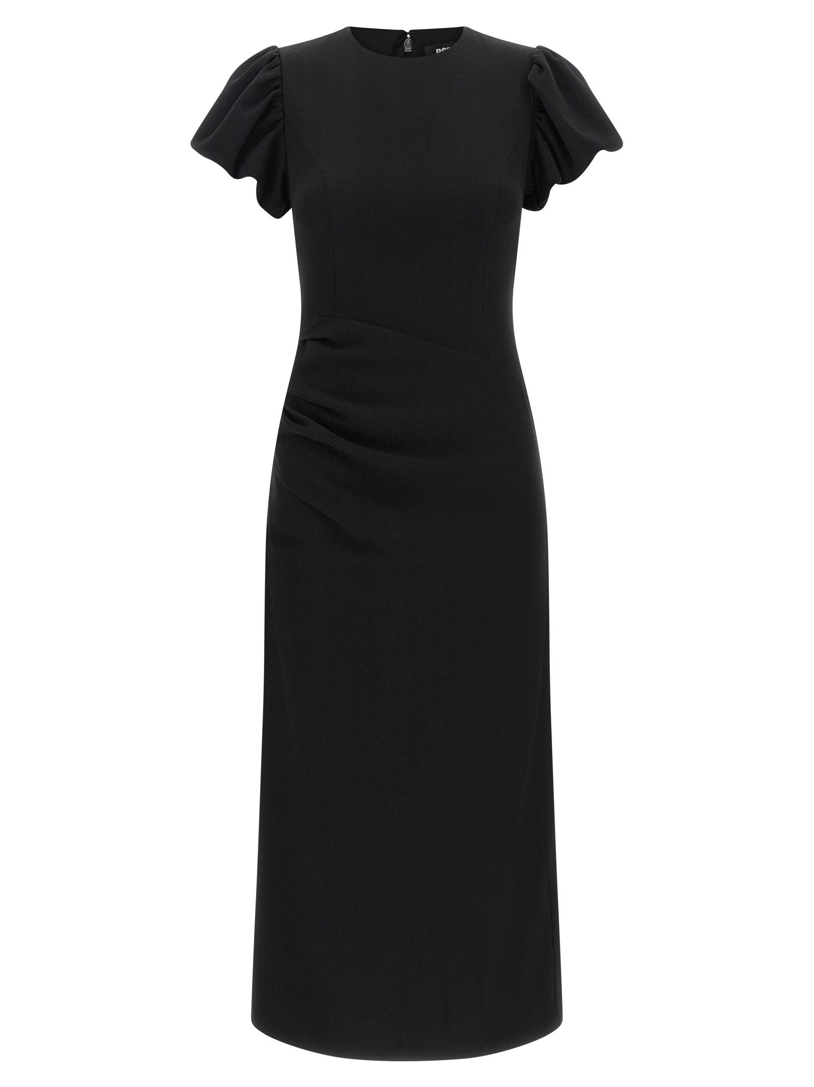 ROTATE Birger Christensen Puff Sleeve Dress Black