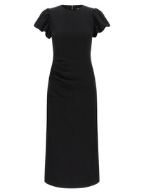 ROTATE Birger Christensen Puff Sleeve Dress Black