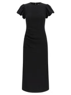ROTATE Birger Christensen Puff Sleeve Dress Black