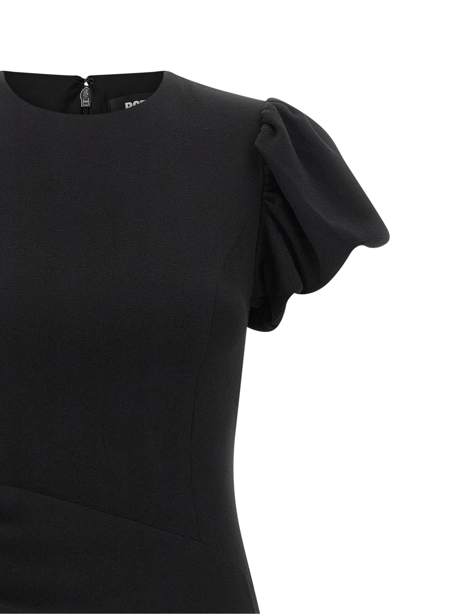 ROTATE Birger Christensen Puff Sleeve Dress Black