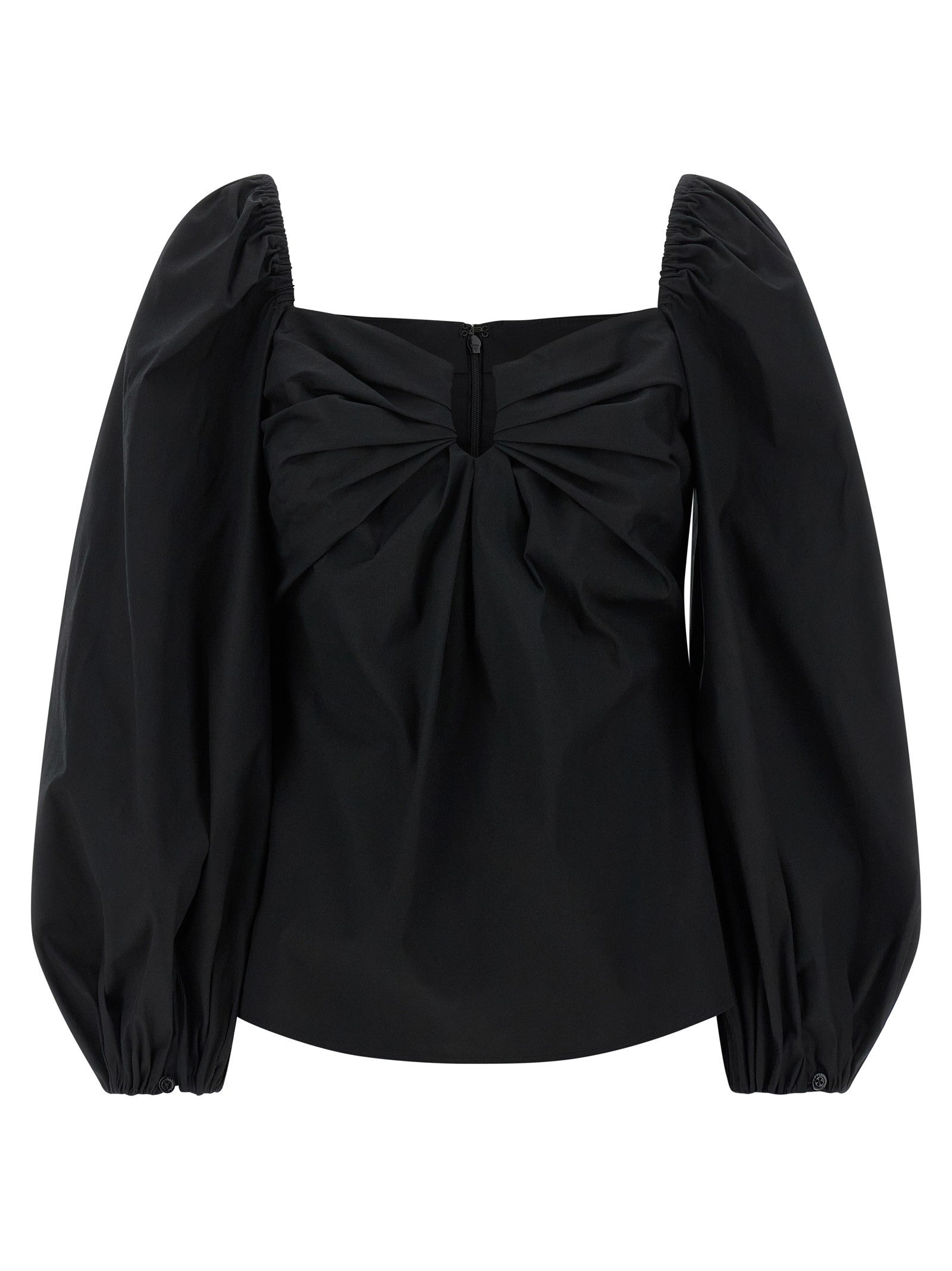 Carolina Herrera Puff Sleeve Top Black