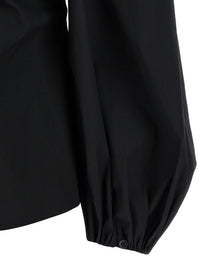 Carolina Herrera Puff Sleeve Top Black