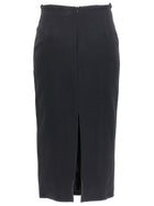 David Koma Puffer Circle Embroidery Skirt Black, view 2