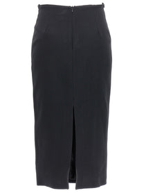 David Koma Puffer Circle Embroidery Skirt Black, view 2