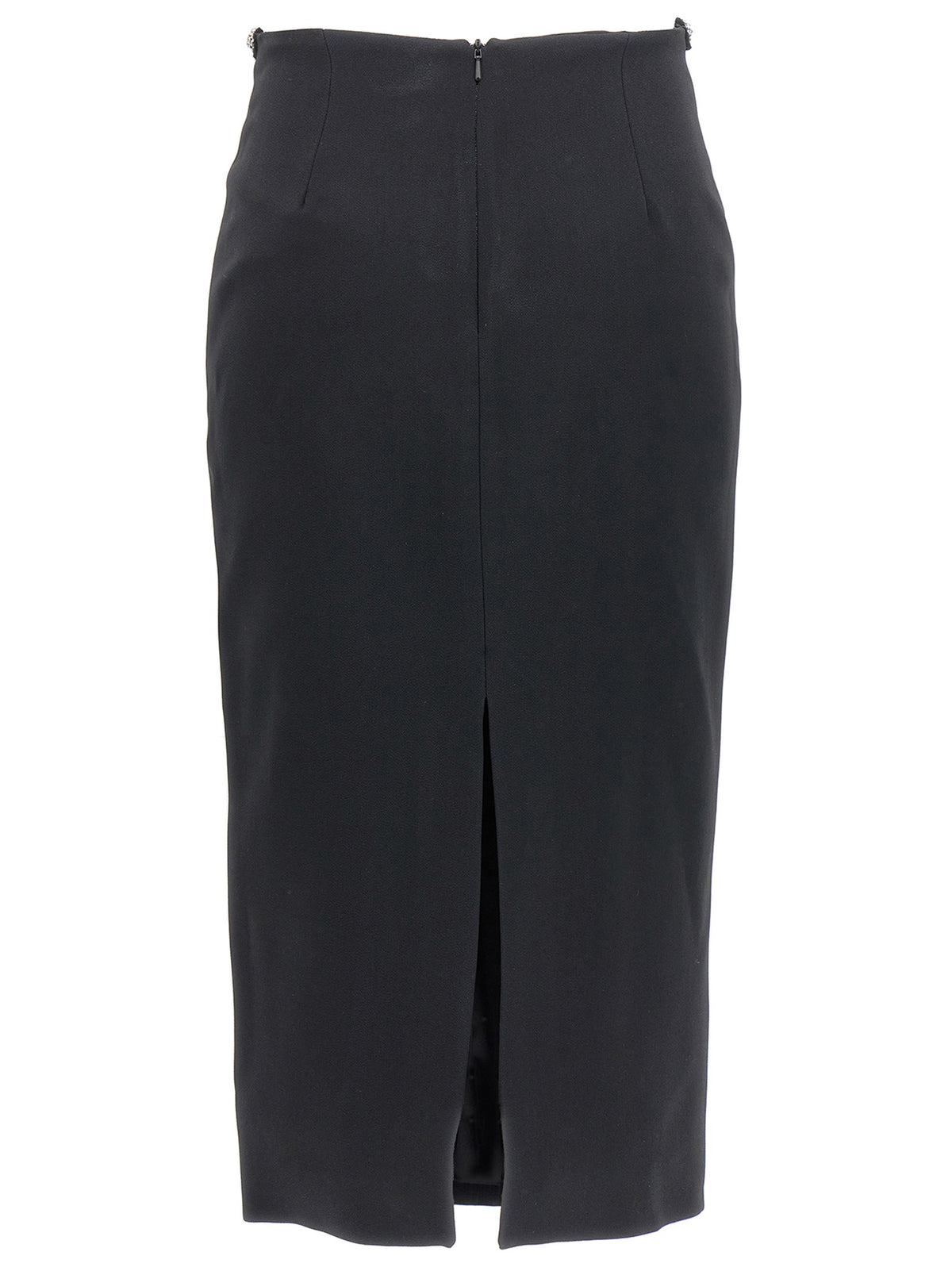 David Koma Puffer Circle Embroidery Skirt Black, view 2