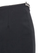 David Koma Puffer Circle Embroidery Skirt Black, view 4