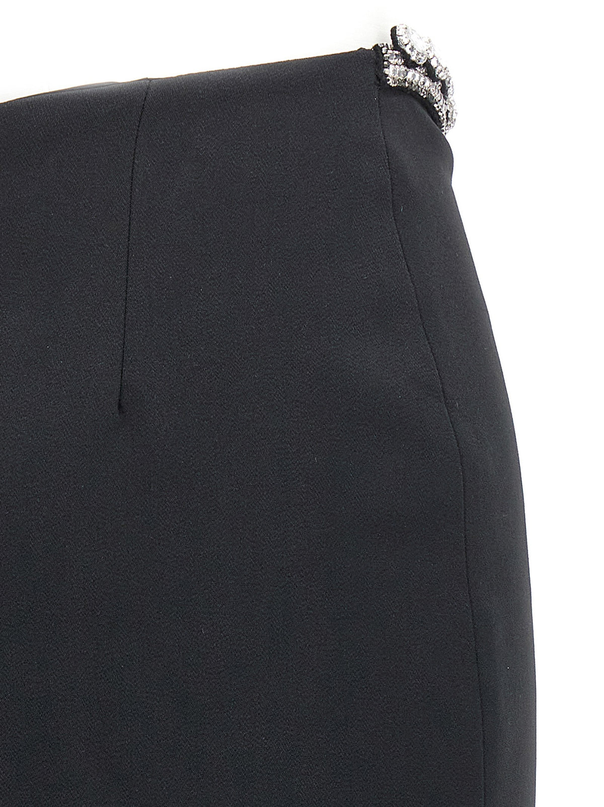 David Koma Puffer Circle Embroidery Skirt Black, view 4
