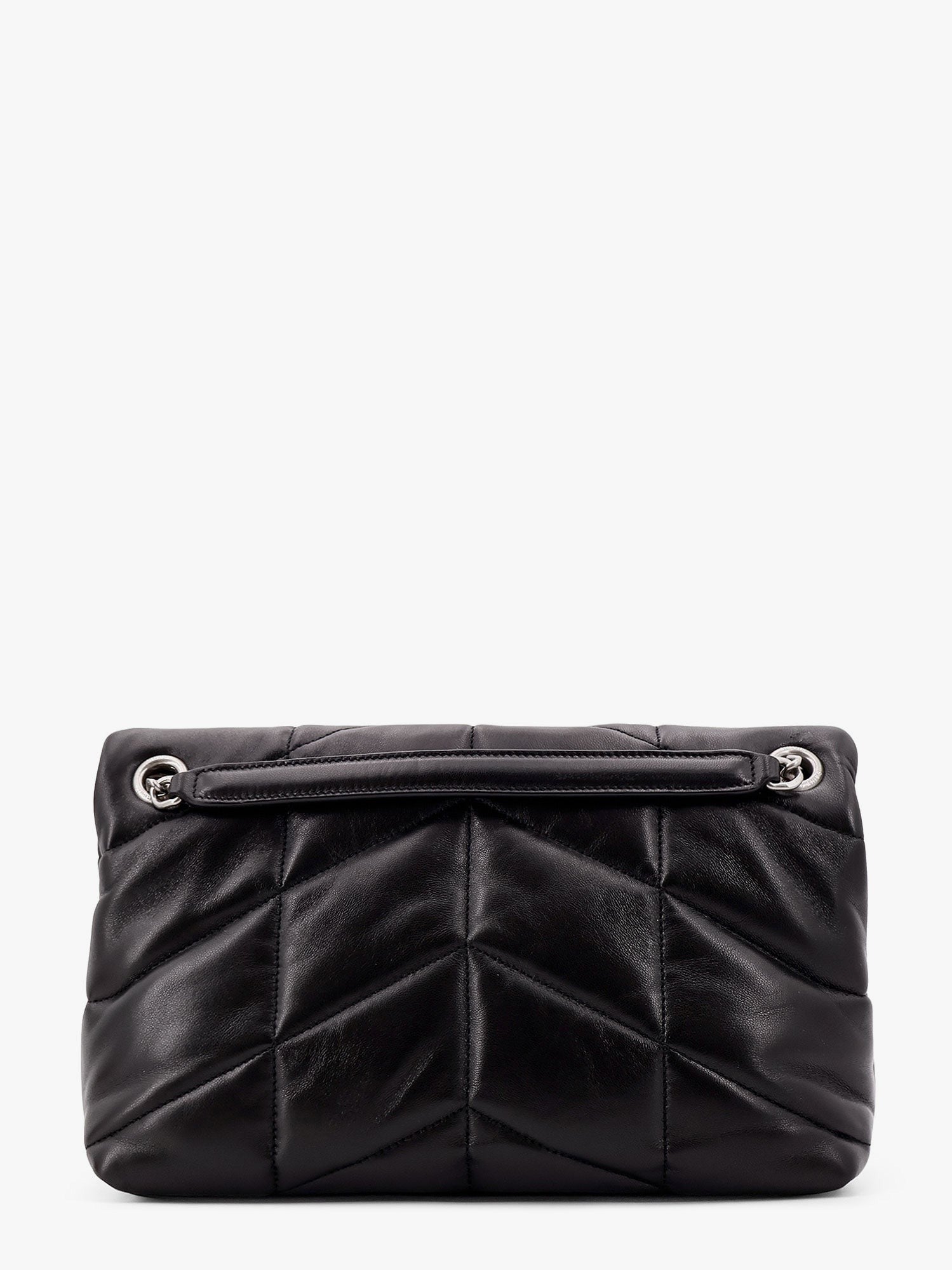Saint Laurent Women's Puffer Matelassé Leather Crossbody Bag Black