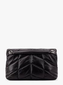 Saint Laurent Women's Puffer Matelassé Leather Crossbody Bag Black