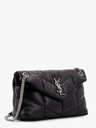 Saint Laurent Women's Puffer Matelassé Leather Crossbody Bag Black, view 3