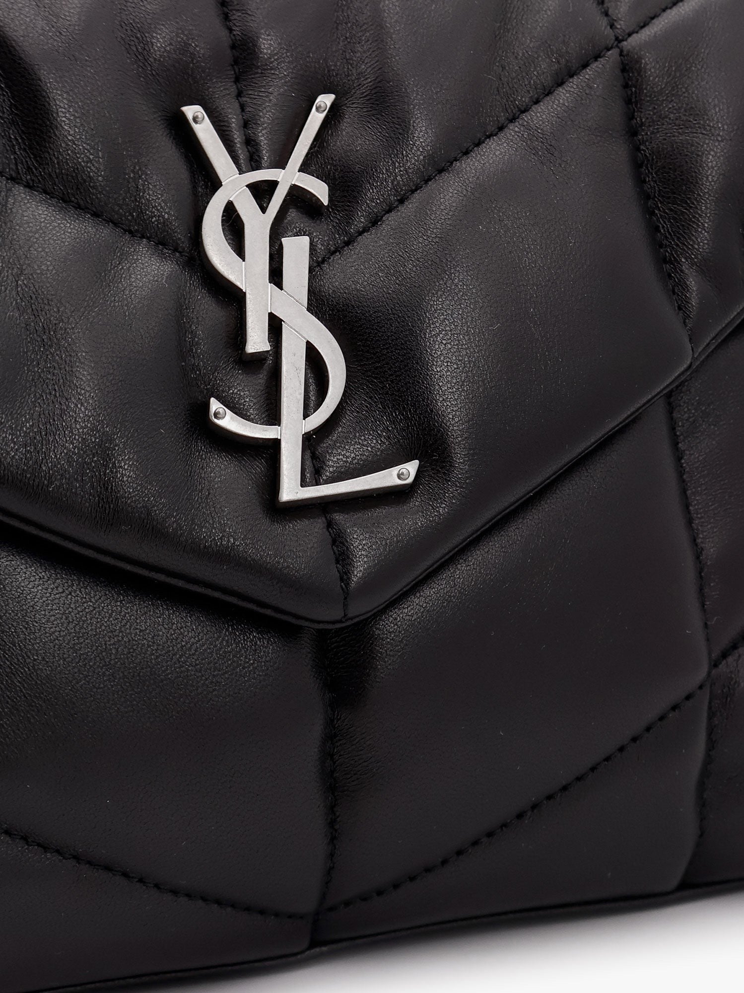 Saint Laurent Women's Puffer Matelassé Leather Crossbody Bag Black