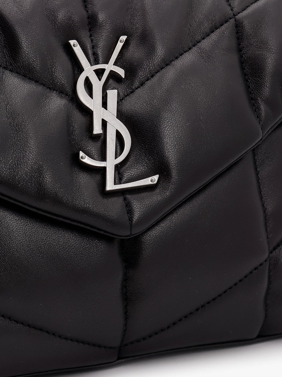 Saint Laurent Women's Puffer Matelassé Leather Crossbody Bag Black, view 5
