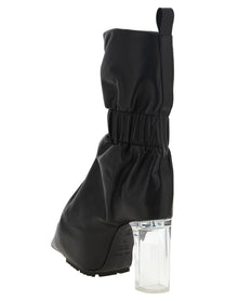 Rick Owens Pull on Cuffed Taquito Ankle Boots Black