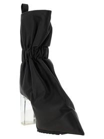 Rick Owens Pull on Cuffed Taquito Ankle Boots Black