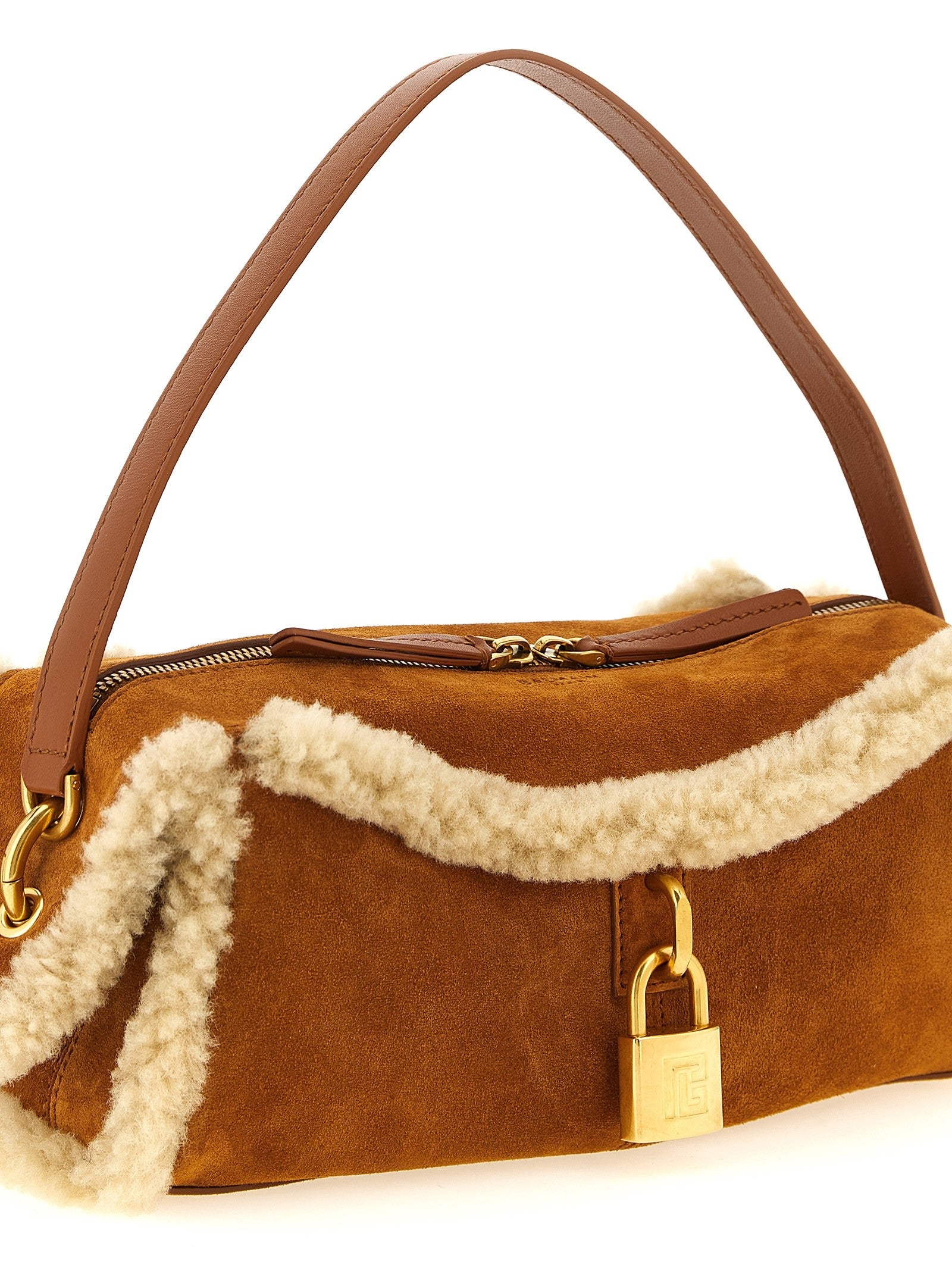 Balmain Pulse Small Shoulder Bag Brown