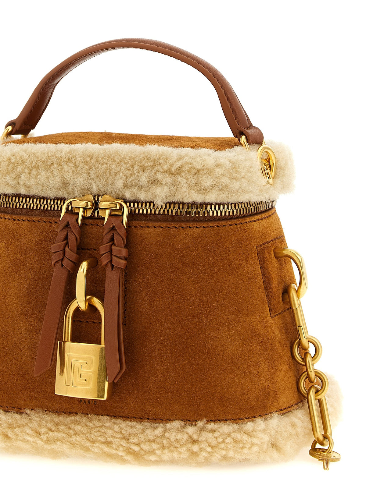 Balmain Pulse Vanity Handbag Brown, view 3