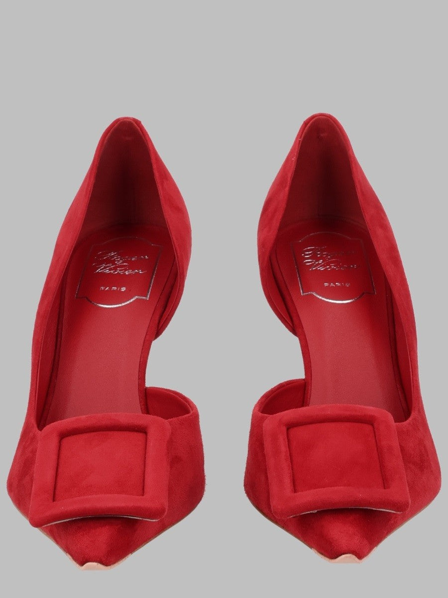 Roger Vivier Women's Pump Viv Ville Dorsay Red
