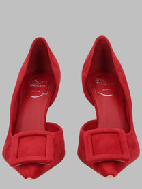 Roger Vivier Women's Pump Viv Ville Dorsay Red