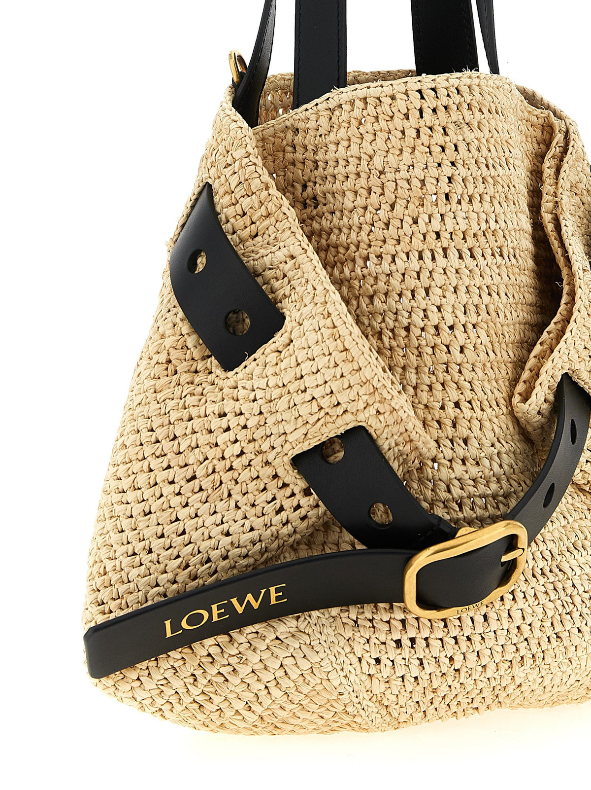 Loewe Punch Hole Mini Shopping Bag Beige, view 3