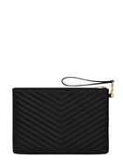 Saint Laurent Women's Puoch per Tablet Cassandre Black, view 2