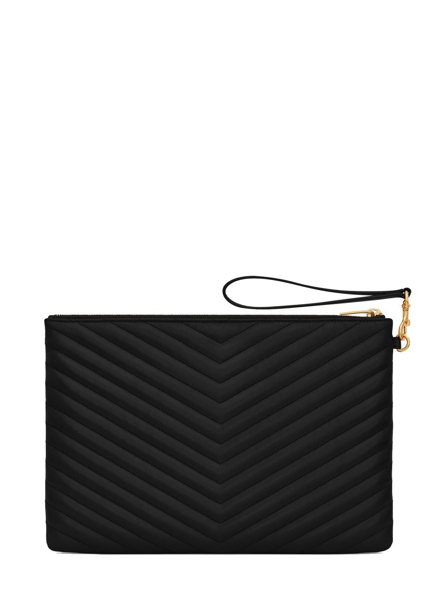 Saint Laurent Women's Puoch per Tablet Cassandre Black, view 2