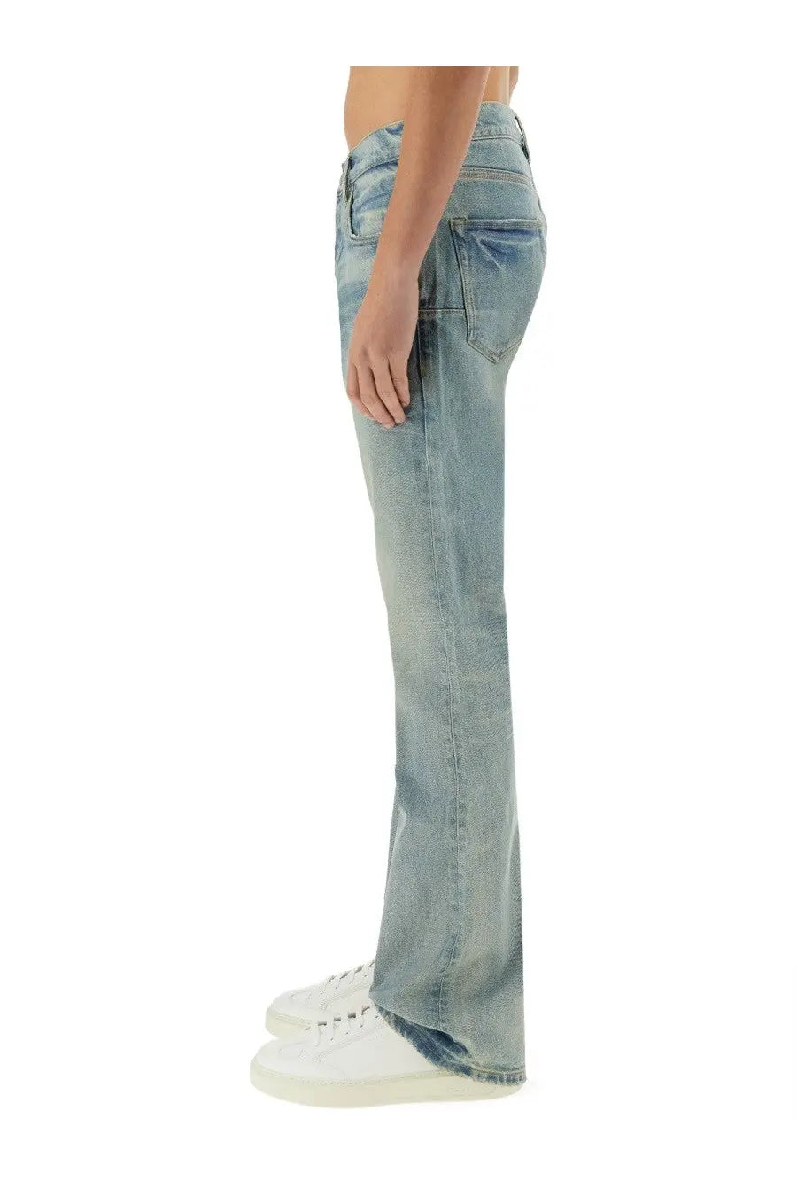 PURPLE BRAND Men's Coated Flare Jeans Blue, view 4