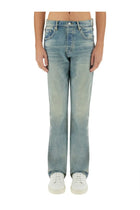 PURPLE BRAND Men's Coated Flare Jeans Blue