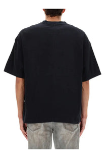 Purple brand mens oversized dust black t shirt with subtle logo at the neckline perfect for casual wear