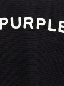PURPLE - PURPLE - Logo embroidery sweater - Men’s Knitwear