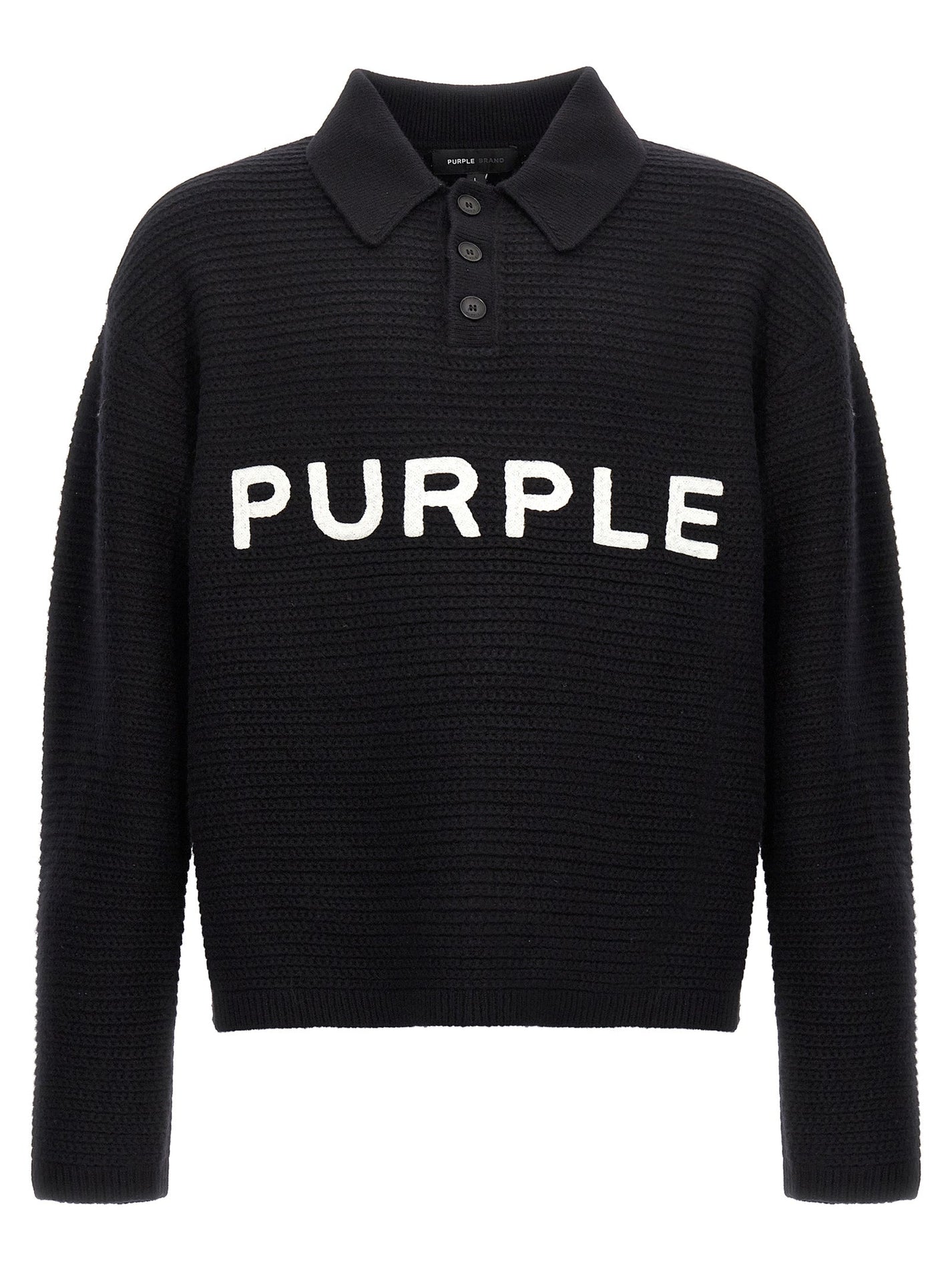 PURPLE - PURPLE - Logo embroidery sweater - Men’s Knitwear