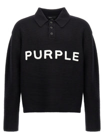 PURPLE - PURPLE - Logo embroidery sweater - Men’s Knitwear