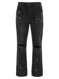 PURPLE - PURPLE - ’P011 Knee Slit Paint’ jeans - Men’s Bottoms