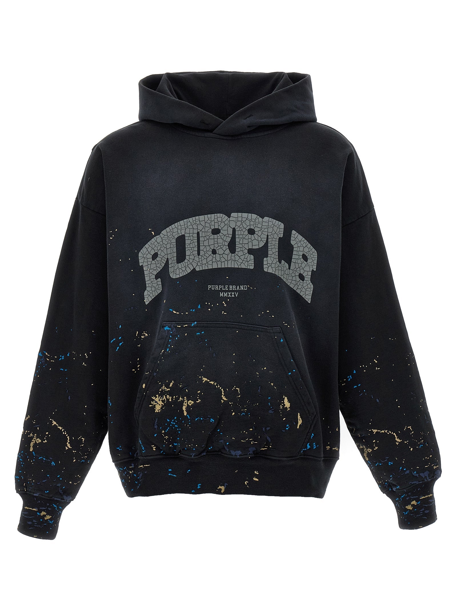 PURPLE - PURPLE - Embroidery hoodie - Men’s Sweatshirts
